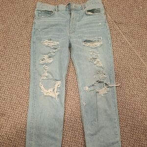 Zara Stylish Distressed Blue Jeans